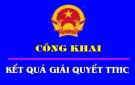 CÔNG KHAI KẾT QUẢ GIẢI QUYẾT TTHC (Ngày 5.01.2022)